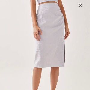 Love Bonito Rochelle Gingham Ruched Skirt